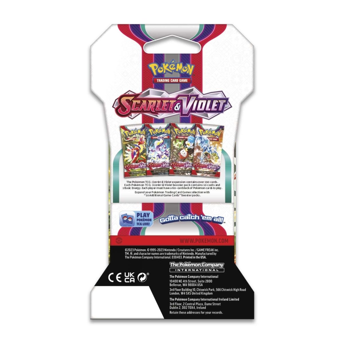 Pokémon TCG: Scarlet & Violet –  Base Sleeved Booster Pack